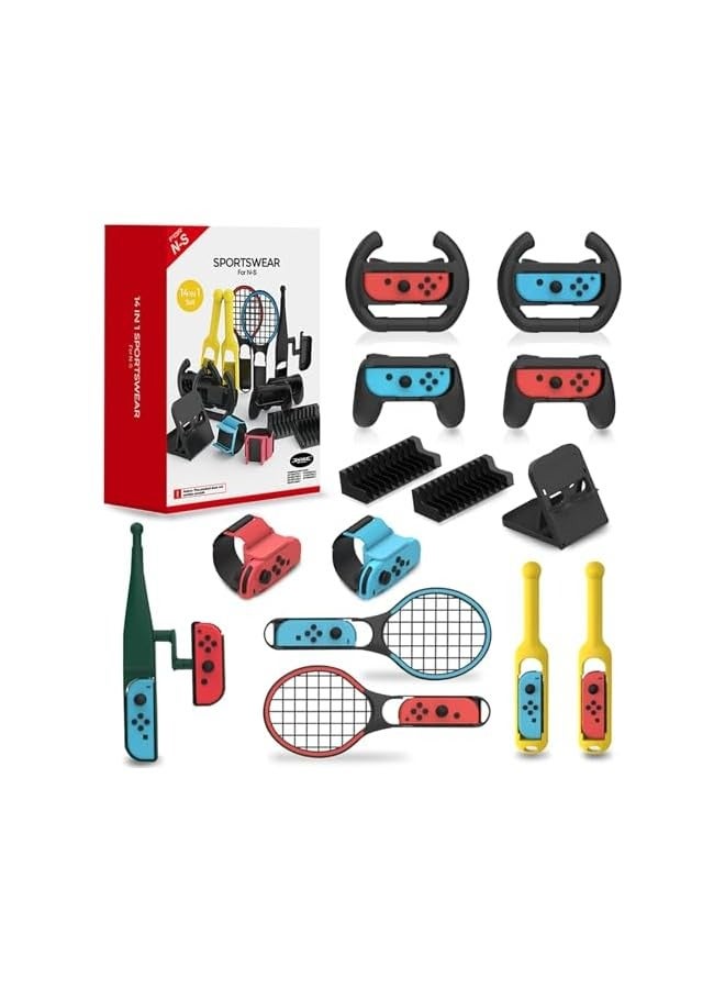 PROMASS Switch Sports Accessories Bundle Compatible with Nintendo Switch/ OLED Console & Joy-con, , 14 in 1 Nintendo Switch Sports Accessories Compatible with Switch/Switch OLED - Image 1