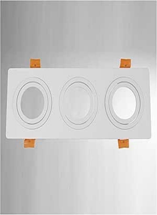 Lamps Triple Recessed Spotlight Fixture - Modern White Ceiling Light for Home Interiors