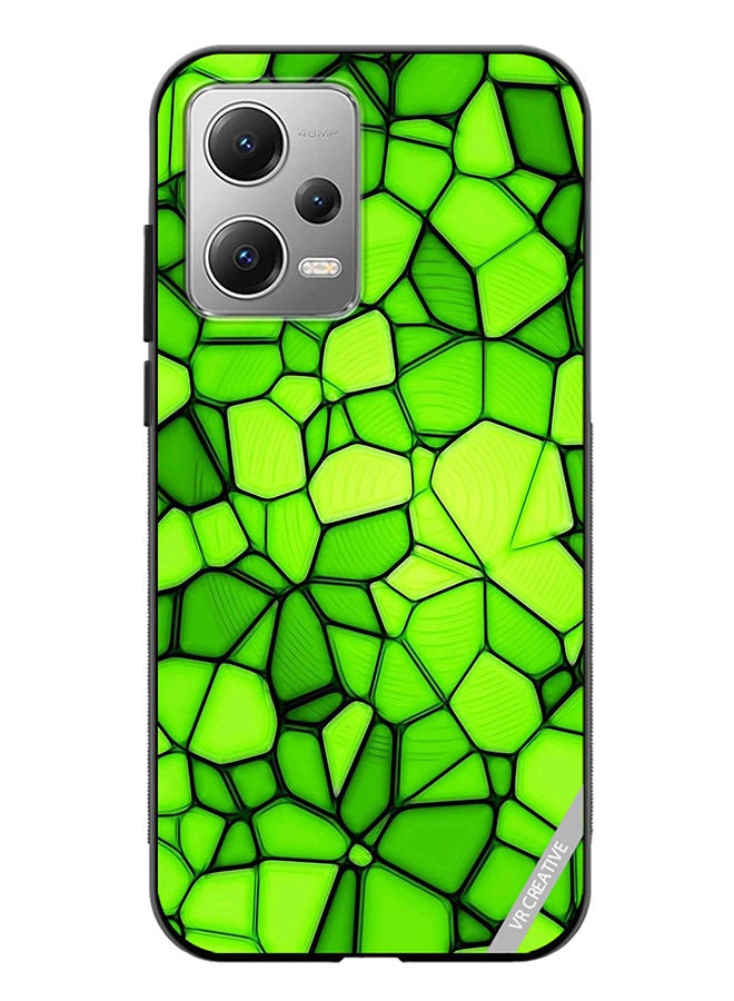 VR CREATIVE Protective Case Cover For Xiaomi Redmi Note 12 Green Abstract Design Multicolour - Image 1