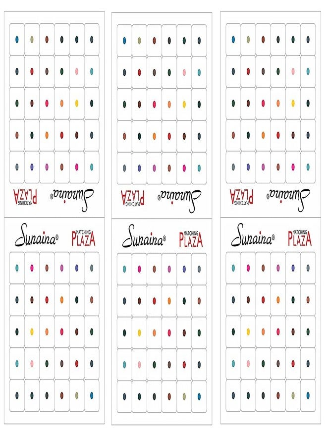 Sunaina Matching Plaza Multicolor Round Bindis for Women & Girls (Size-1 (4MM)) - Image 3