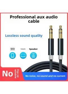 3.5mm Audio Line Male-to-male Mobile Phone Live Broadcast Sound Card Connection Line Internal Recording Line 3 Double-headed Karaoke Partners-Color:2 Pack/ 1.5m / Smart Black  Aux Extension Cable