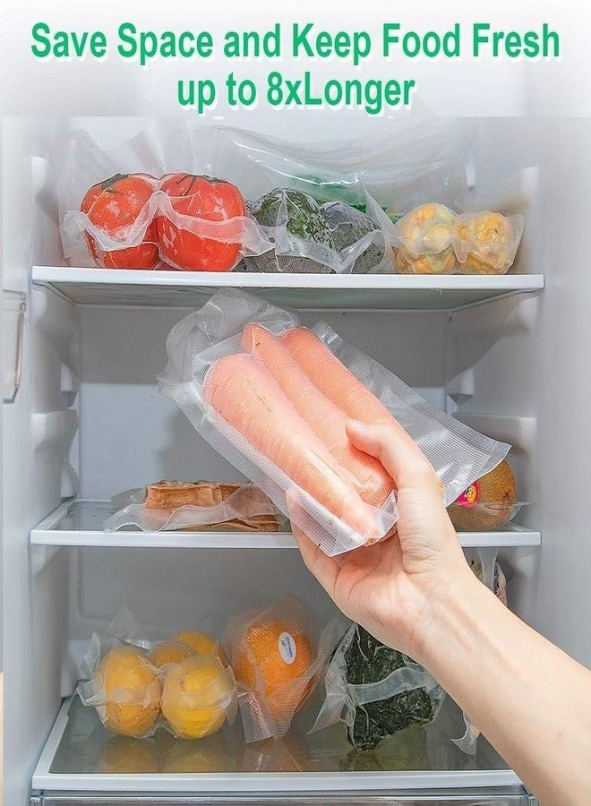 HETARMI ENTERPRISE أكياس تغليف الطعام بالتفريغ الهوائي - خالية من مادة BPA، أكياس تغليف بالتفريغ الهوائي، أكياس تخزين طعام منقوشة لآلات التغليف بالتفريغ الهوائي، تغليف الوجبات، طهي الطعام بتقنية السو ڤيد، تخزين الوجبات والكميات الكبيرة (100 قطعة، 17 × 25 سم) - Image 5