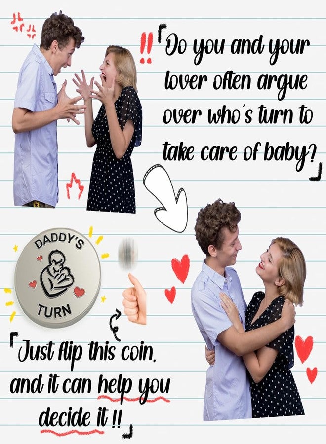 Vichona Lovely New Parent Decision Coin as New Parents Gifts for Couples, Double-Sided Coin Funny Gifts for New Mom Dad - Image 3