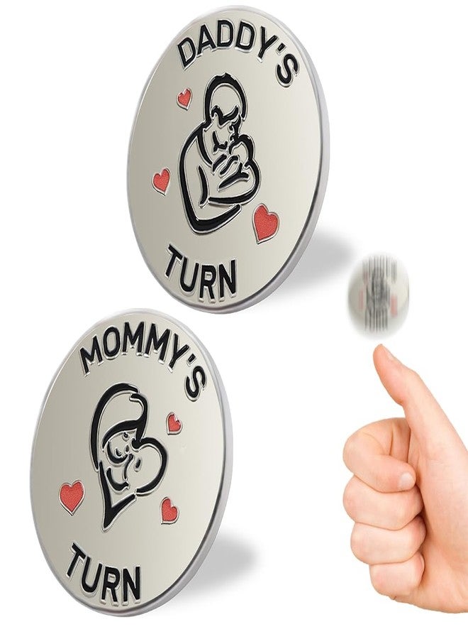 Vichona Lovely New Parent Decision Coin as New Parents Gifts for Couples, Double-Sided Coin Funny Gifts for New Mom Dad - Image 1