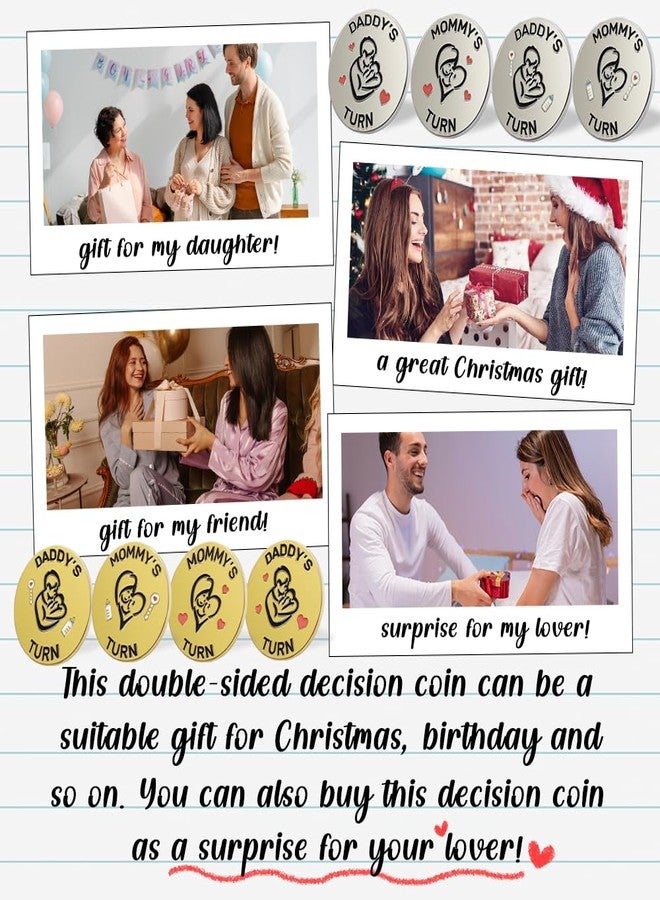 Vichona Lovely New Parent Decision Coin as New Parents Gifts for Couples, Double-Sided Coin Funny Gifts for New Mom Dad - Image 5