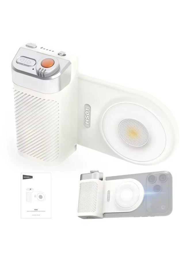 NEEWER BASICS Magnetic Wireless Remote Control Phone Camera Grip with 2 in 1 Light For iPhone MagSafe Samsung - Image 1