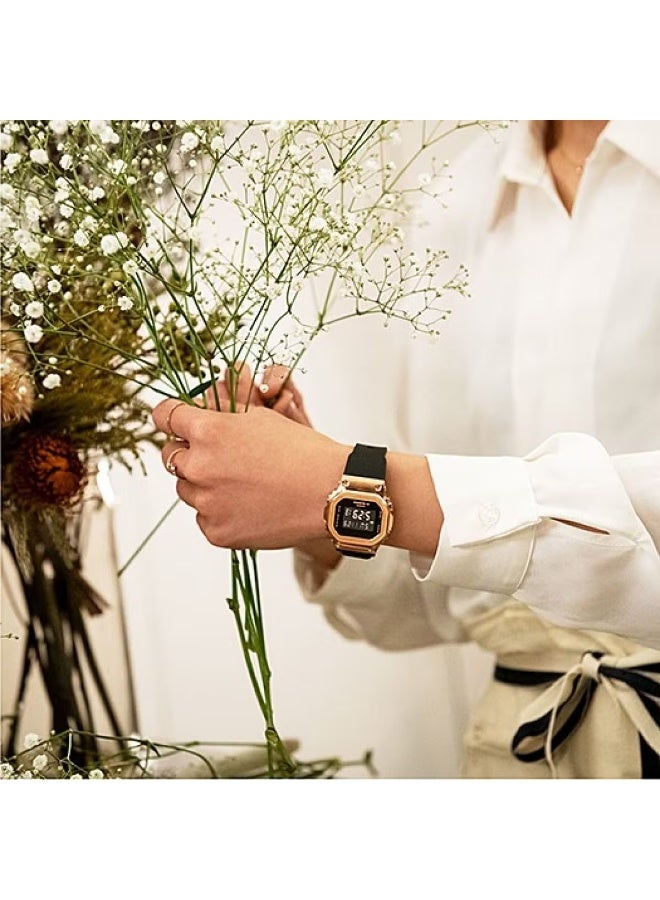 G-SHOCK Digital Watch GM-S5600PG-1DR, 43.8 mm Black Dial, Resin Strap with Rose-Gold Ion-Plated Stainless Steel Bezel, 200M WR - Image 2