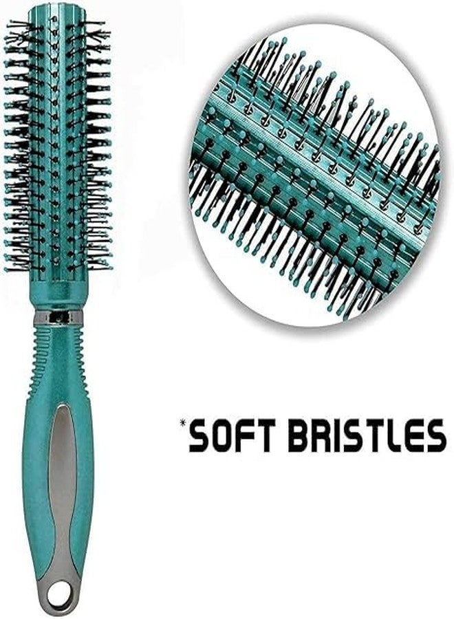 SaKLaK Round Rolling Curling Roller Comb Hair Brush With Soft Bristles For Men And Women - Image 4