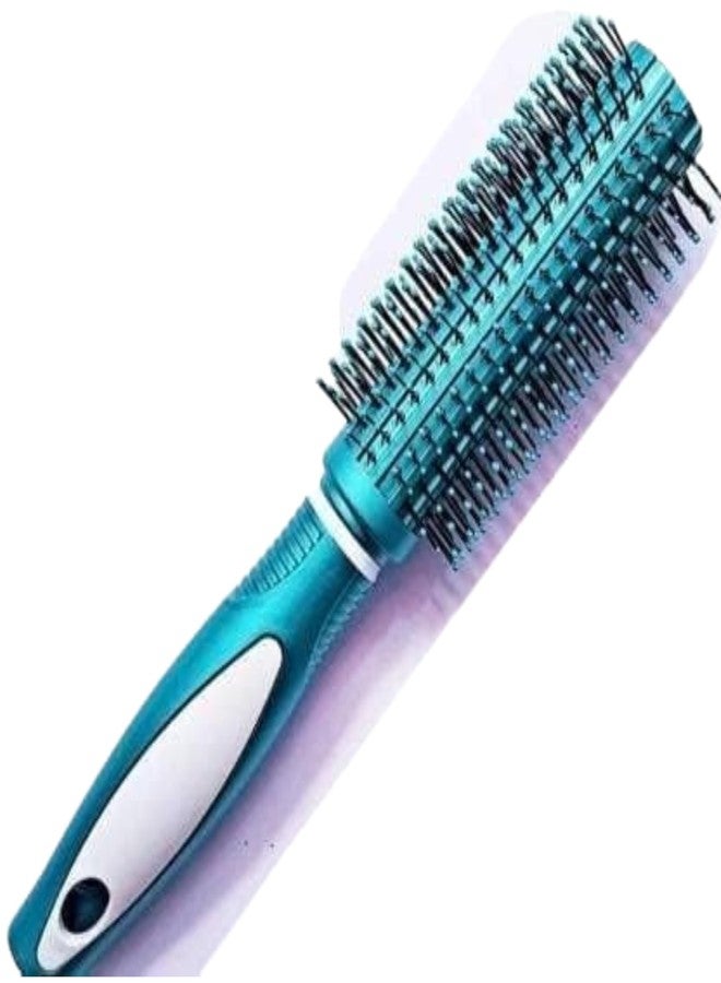 SaKLaK Round Rolling Curling Roller Comb Hair Brush With Soft Bristles For Men And Women - Image 1