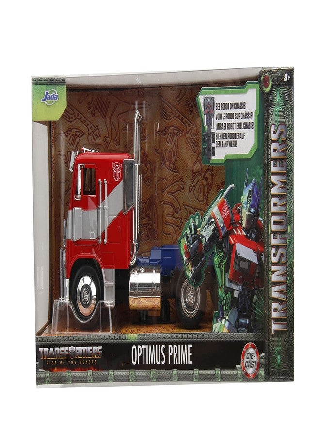 Jada Transformers Rise of The Beast 1:24 Optimus Prime w/Robot On Chassis Die-Cast Car, Toys for Kids and Adults - Image 2