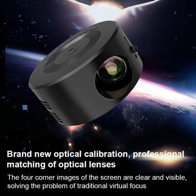 جهاز عرض صغير LED بدقة 1080P محمول مزود بمكبر صوت مدمج للاستخدام داخل المنزل وخارجه، للمسرح المنزلي والأفلام وغرفة النوم والمكتب، هدية تكنولوجية للرجال والنساء. - Image 3
