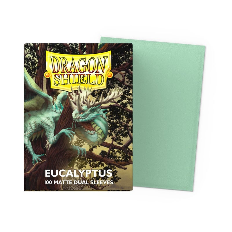 Dragon Shield | Matte Dual Standard Size Card Sleeves | 100 CT - Smooth & Tough Premium TCG Sleeves - Compatible with Pokemon, Flesh & Blood, One Piece & Magic the Gathering | Eucalyptus - Image 2