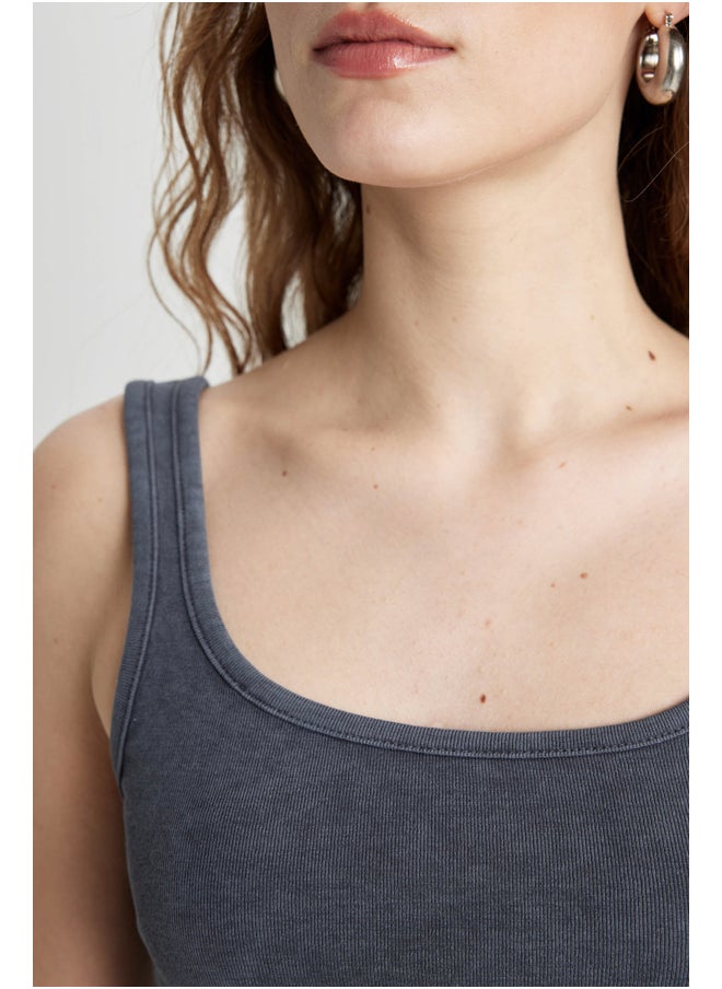 DeFacto - Woman Slim Fit C Neck Sleeveless Knitted Top - Image 1