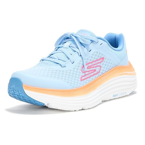 Skechers Women's Max Cushioning Endeavour Canova Sneaker, Blue/Orange, 9.5 - Image 1