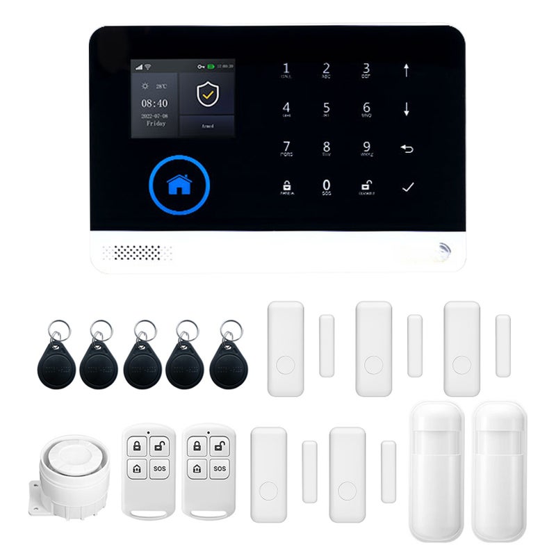 2G/4G WiFi Wireless Home Alarm System TY APP 2.4-inch TFT Color Screen Rechargeable  Alarm Panel SOS Anti-Theft Alarm Host Wireless Alarm System Real-Time Monitoring for Home Security - Image 1