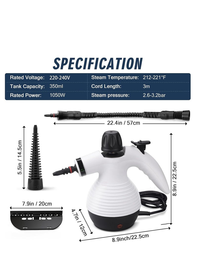 Denx High Pressure Steam Cleaner, Portable Mini Steam Cleaner For Home Kitchen Multifunction High Temperature Pressure With 9Pcs Accessories For Kitchen Sofa Bathroom Car Window | 1200W | 350Ml | Dx2596 - Image 2