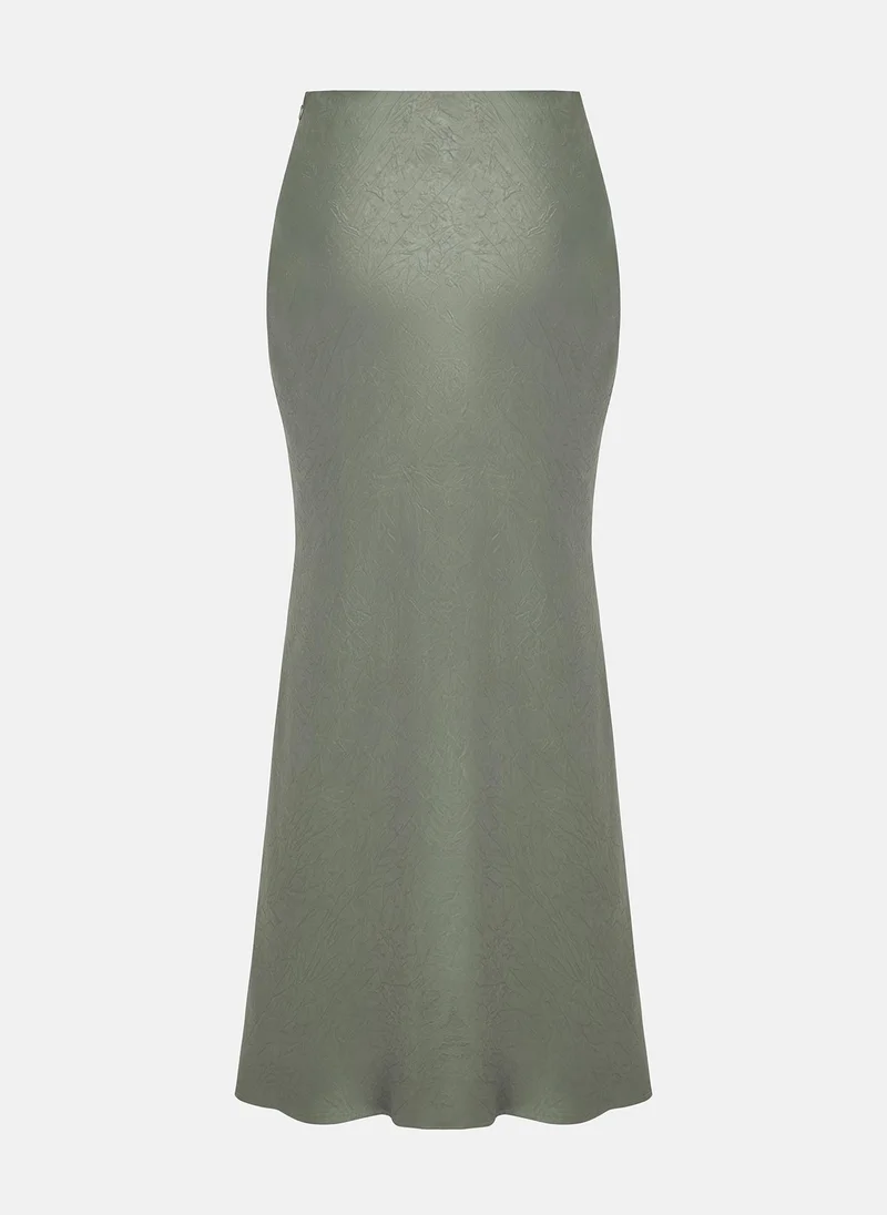 Lichi Floor-length maxi skirt in textured fabric