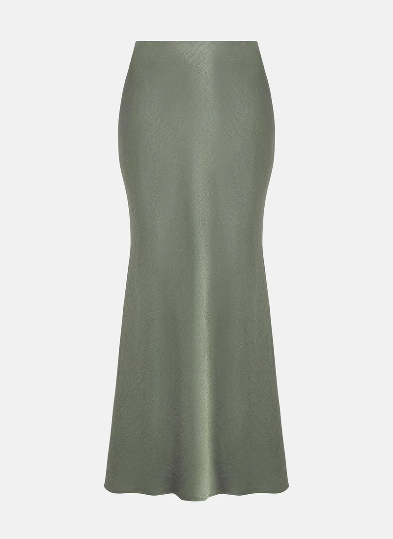 Lichi Floor-length maxi skirt in textured fabric
