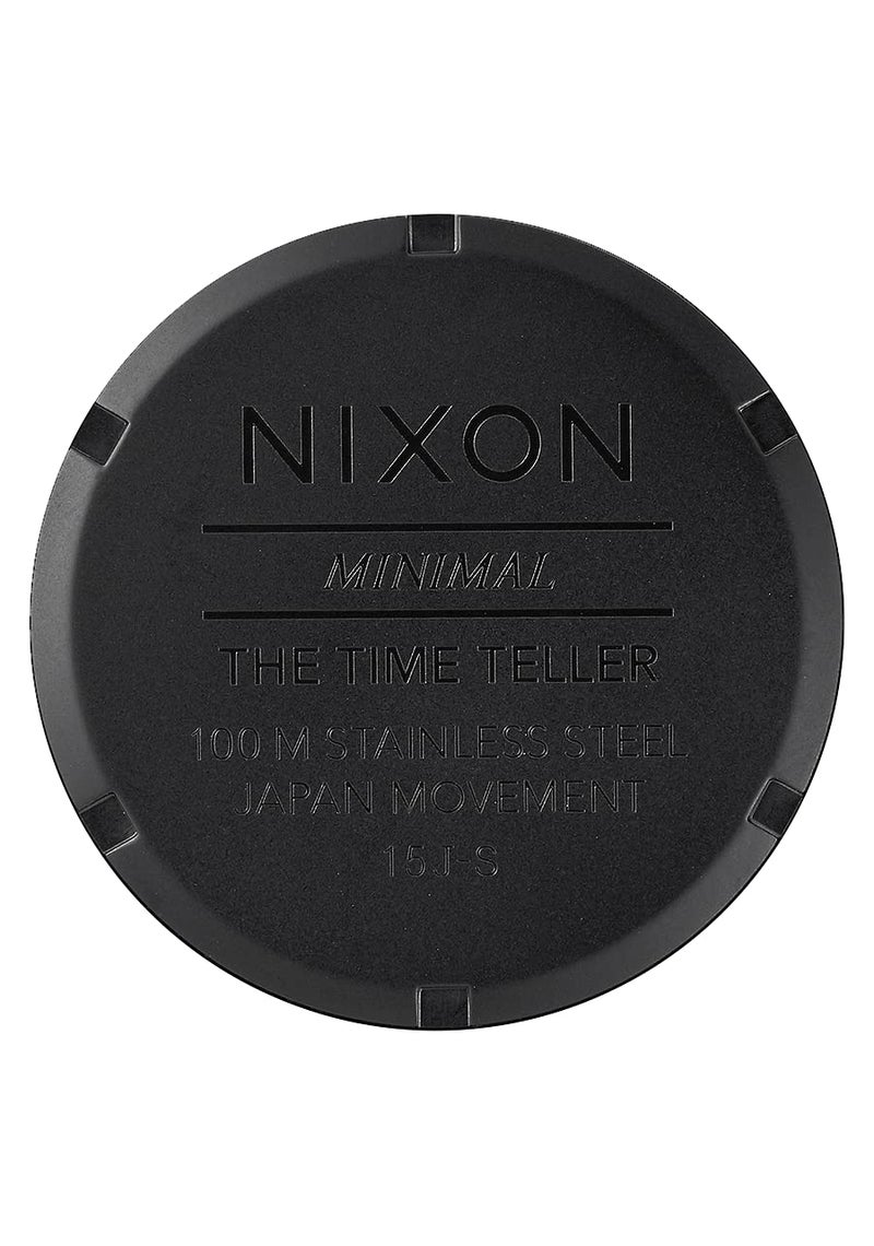 NIXON Time Teller A045 - Matte Black / Gold - 100m Water Resistant Men's Analog Fashion Watch (37mm Watch Face, 19.5mm-18mm Stainless Steel Band) - Image 5