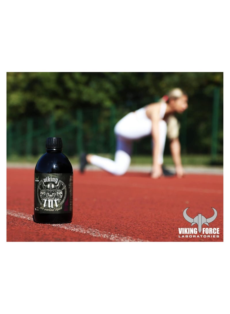فايكينج فورس لابورتوريز سائل فايكينج تي إن تي قبل التمرين - معزز للطاقة بنكهة فواكه الغابة، عبوة 500 مل، 16 حصة كل منها 30 مل، يحسن الطاقة - Image 2