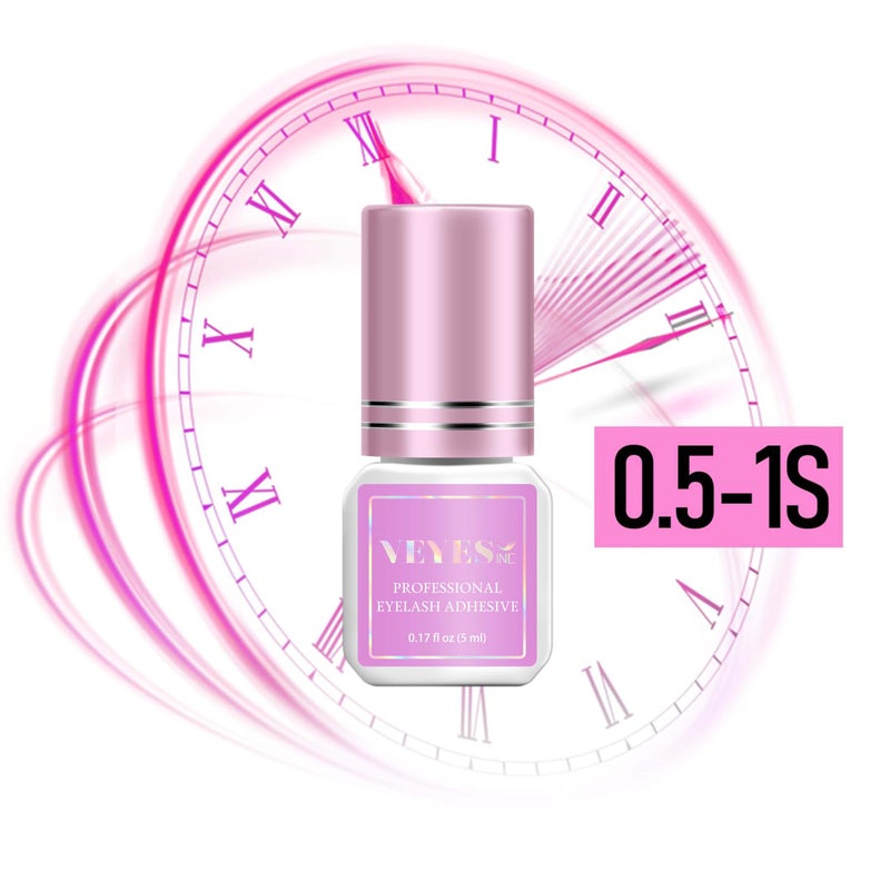 VEYES INC غراء تمديد الرموش من VEYES INC - جفاف من 0.5-1 ثانية (0.17 أونصة سائلة / 5 مل) / احتفاظ يصل إلى 8 أسابيع / لاصق أسود للاستخدام في الصالونات لمتخصصي الرموش - Image 2