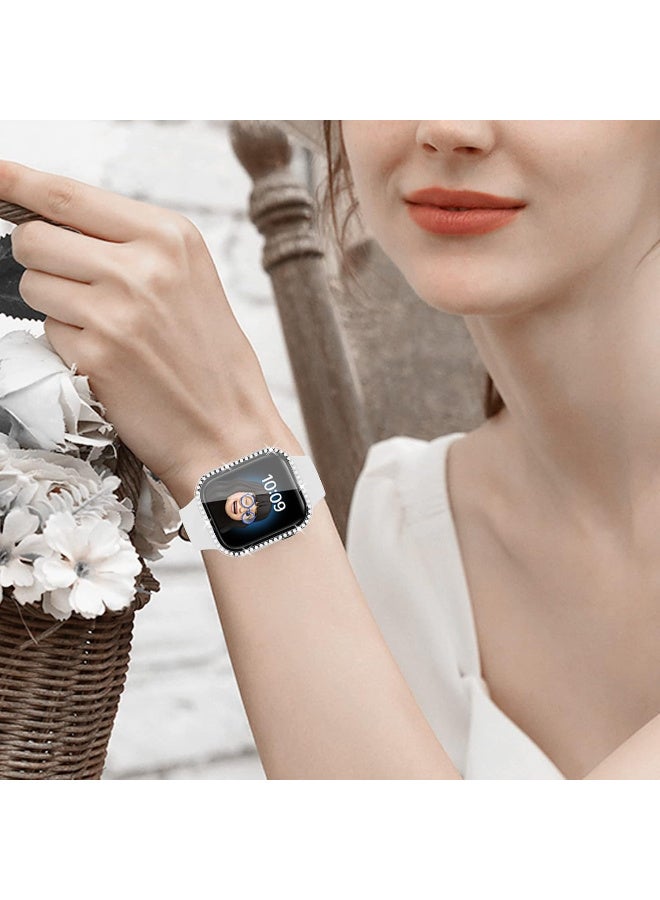 Compatible with Apple Watch Ultra 45mm Case, Shiny Diamond Protective PC Case, Sparkling Crystal Rhinestone Protective Cases for Women and Girls, Smartwatch Accessories Case (Black)  - Image 3