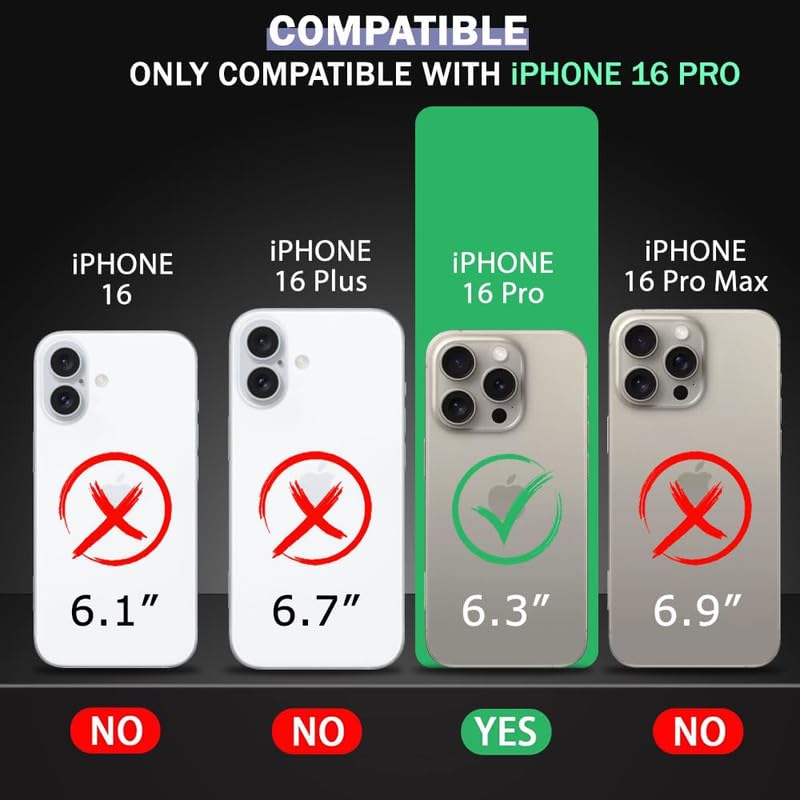 US LITE Back Cover for iPhone 16 Pro with Portable Kickstand | Mag-Safe Compatible Magnetic Case | Shockproof Military Grade Protection | Extreme Protection Phone Cover – Grey - Image 2