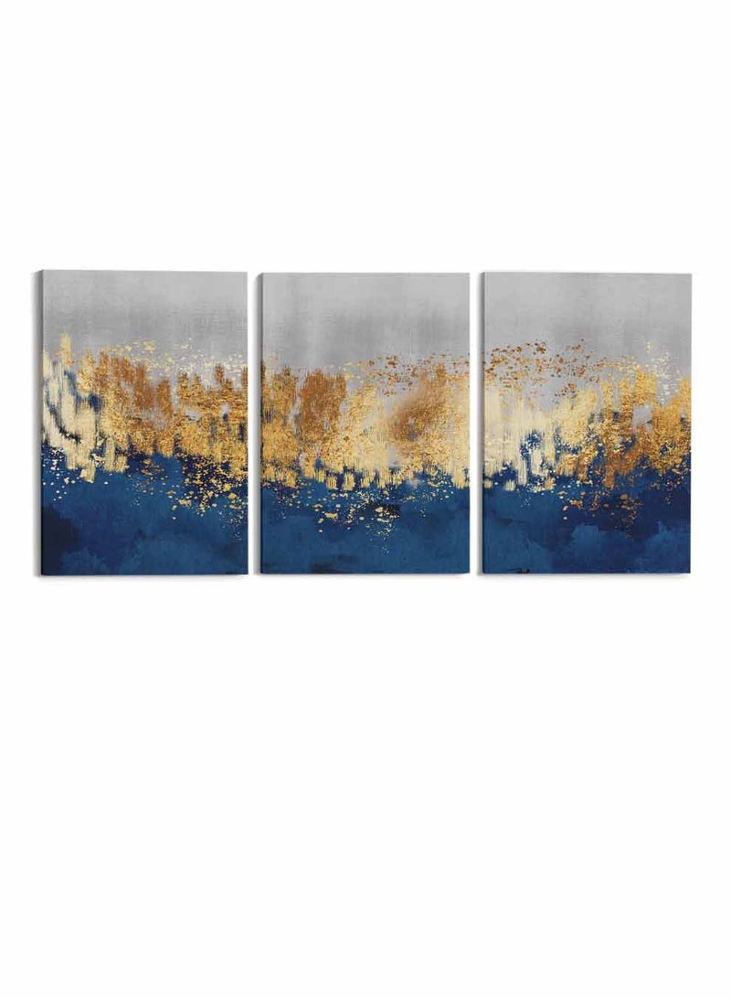 LOWHA Set Of 3 Framed Canvas Wall Arts Stretched Over Wooden Frame, Abstract Geode Resin Paintings, For Home, Living Room, Office Decor - Image 5