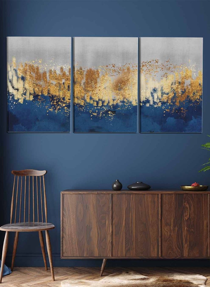 LOWHA Set Of 3 Framed Canvas Wall Arts Stretched Over Wooden Frame, Abstract Geode Resin Paintings, For Home, Living Room, Office Decor - Image 2
