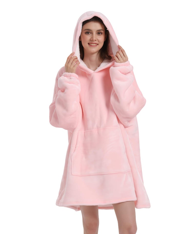 Solvienne Wearable Blanket Hoodie, Men Women Soft Flannel With Oversized Pocket Christmas Halloween Cozy Lounge Wear - Image 1
