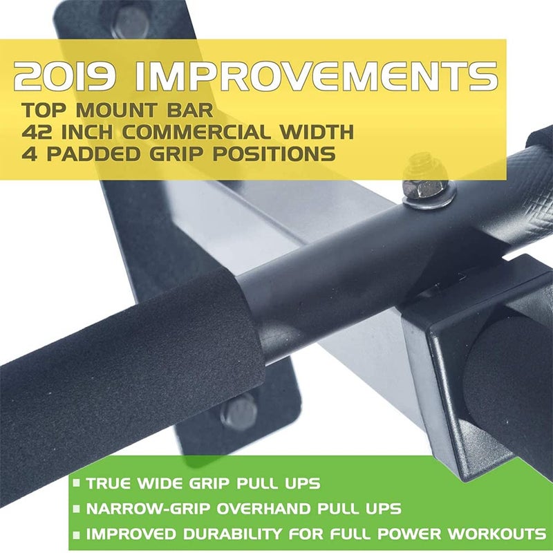 Ultimate Body Press Wall Mount Pull Up Bar with 4 Grip Positions and Upgraded Design for 2019 - Image 5