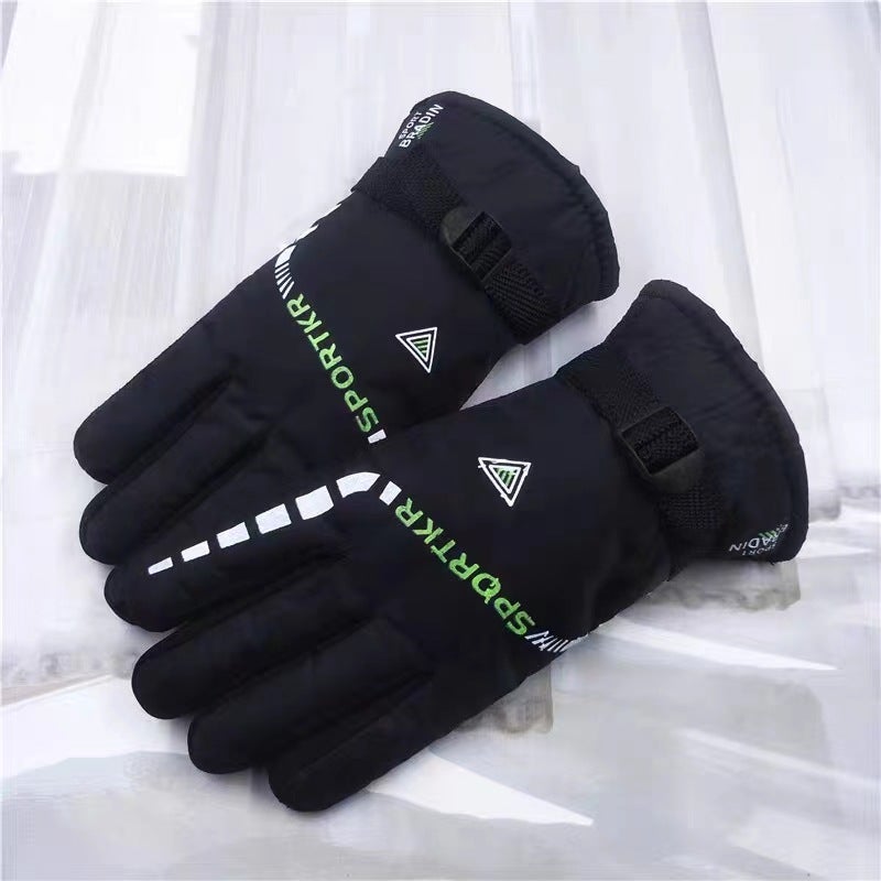 Men's Winter Warm Gloves Electric Vehicle Motorcycle Riding Gloves Velvet Thickened Outdoor Sports Ski Gloves - Image 4