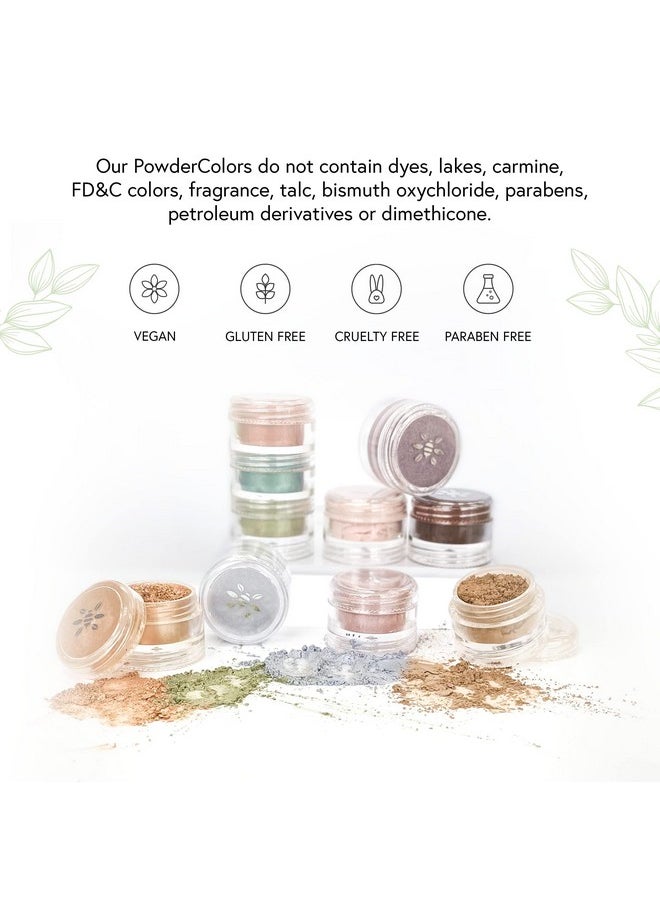 Honeybee Gardens - Powdercolors Clean Mineral Eye Shadow Temptress (Sparkly Deep Plum With An Aged Bronze Glow) ; Versatile Portable & Skin Friendly 2G - Image 1