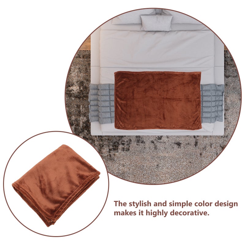 Throw Blanket Soft Cozy Blanket Sofa Chair Couch Bed Blanket Office Comfortable Blanket - Image 3