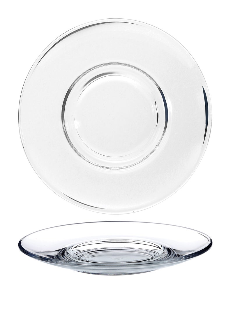 Pasabahce 6-Piece Heybeli Tea Plate 12.6 cm Clear - Image 1