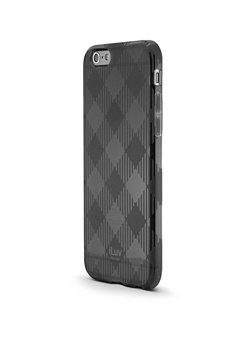 iLuv Gelato iPhone 6 Case Soft Flexible Lightweight Tpu Protective Case with Fashionable Checker Pattern - Black - Image 1