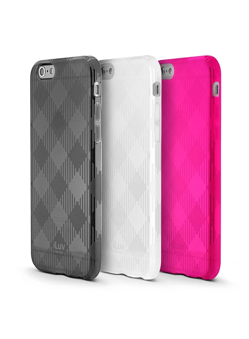 iLuv Gelato iPhone 6 Case Soft Flexible Lightweight Tpu Protective Case with Fashionable Checker Pattern - Black - Image 5