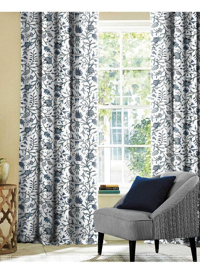 Casableu Kashmiri 2 Piece Polyester Eyelets (Steel) Blackout Curtains with Tie Back, Bedroom Living Room (Blue, 9feet) - pzsku/ZA7C7F7BCE31F5ED7CE5AZ/45/_/1737721346/d5b520d0-afcb-42cf-8261-d9941cc02c1c