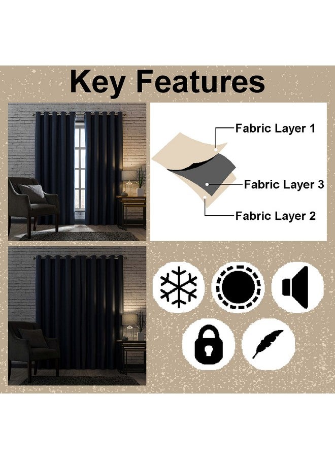 Casableu Kashmiri 2 Piece Polyester Eyelets (Steel) Blackout Curtains with Tie Back, Bedroom Living Room (Blue, 9feet) - pzsku/ZA7C7F7BCE31F5ED7CE5AZ/45/_/1737721398/af6cda10-b7ca-41ac-be02-5b68fcc10c76