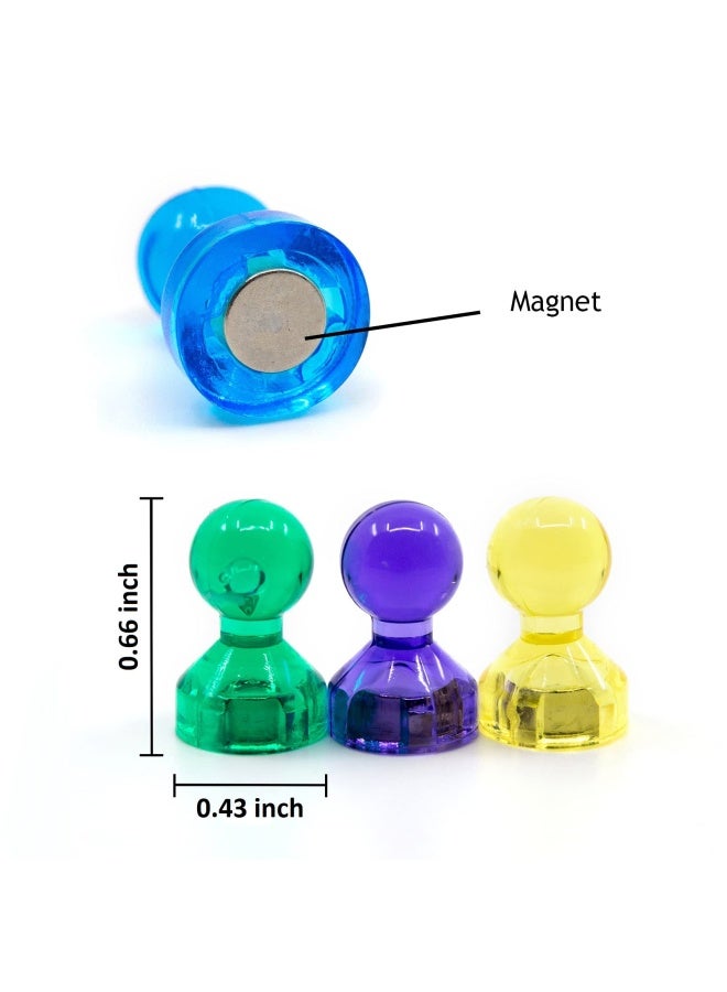 Products4Future 56 Colorful Magnets for Whiteboard 7 Assorted Color Strong Push Pin Magnets Perfect Magnetic Push Pins to use as Refrigerator Magnets Whiteboard Magnet Classroom Magnet - Image 3
