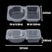 Husfunov 15 Set Reusable Snack Containers with Lids 2Compartment Snackle Box Container Portion Control for Kids Meal Prep Containers for Travel School - Image 2
