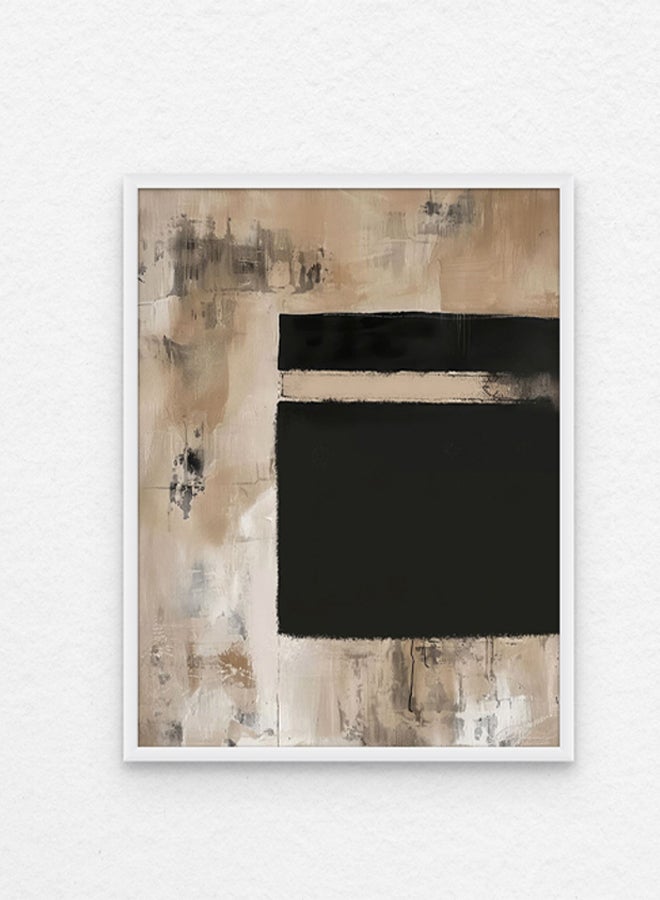 Art Decor Art Decor Abstract Islamic Wall Art of Ka'bah Minimal Kaa'bah Painting Framed Fine Art Wall Décor for Living Room Bedroom Dining Room Office Gifting - Image 1