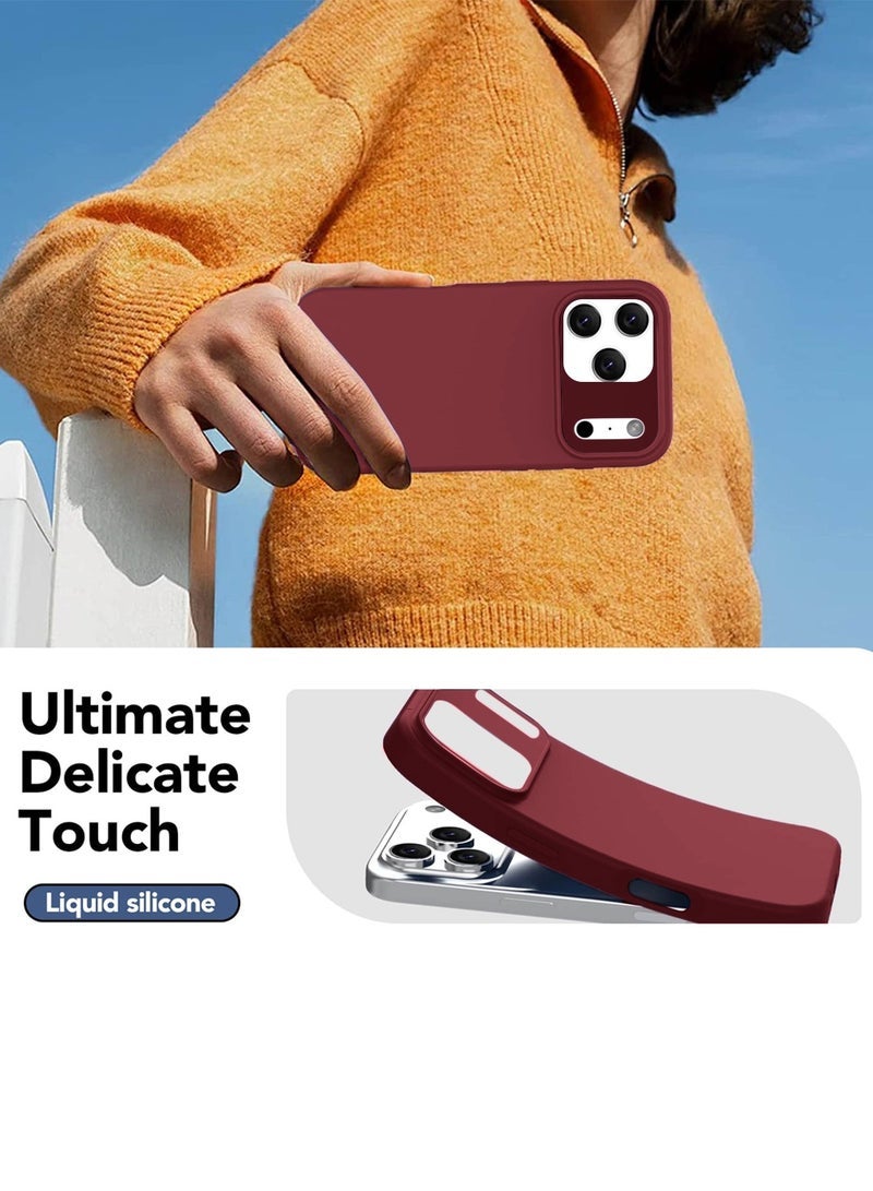 JAJEEK Apple iPhone 17 Pro 5G 2025 Soft Liquid Silicone Case Cover (MCRPSN) - Maroon - Image 2