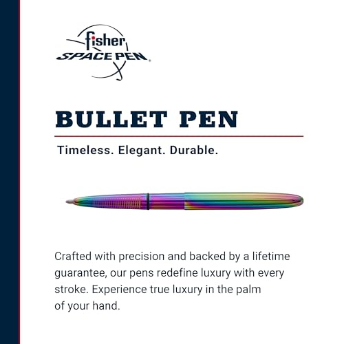 Fisher Space Pen Supernova Rainbow Titanium Nitride Bullet Pen, Ballpoint, Black Ink, Gift Box - Image 2