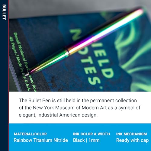 Fisher Space Pen Supernova Rainbow Titanium Nitride Bullet Pen, Ballpoint, Black Ink, Gift Box - Image 3