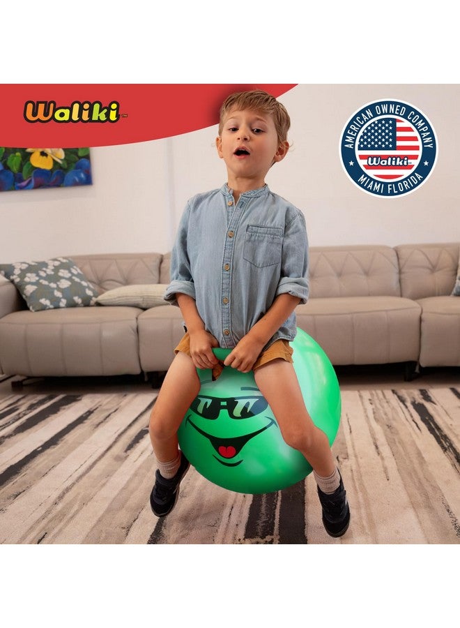 WALIKI Hop Ball Toy for Boys and Girls 3 4 5 and 6 Years old | 18” Green Hopper Jumping Therapy Ball for Kids | Outdoor Toys for Kids Who Love Hopping - Image 4