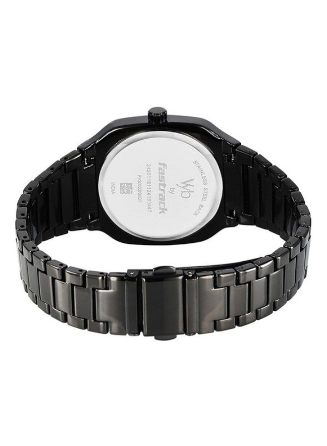 fastrack ساعة فايب مافريك من فاستراك بقرص أسود وحزام معدني للرجال - Image 5