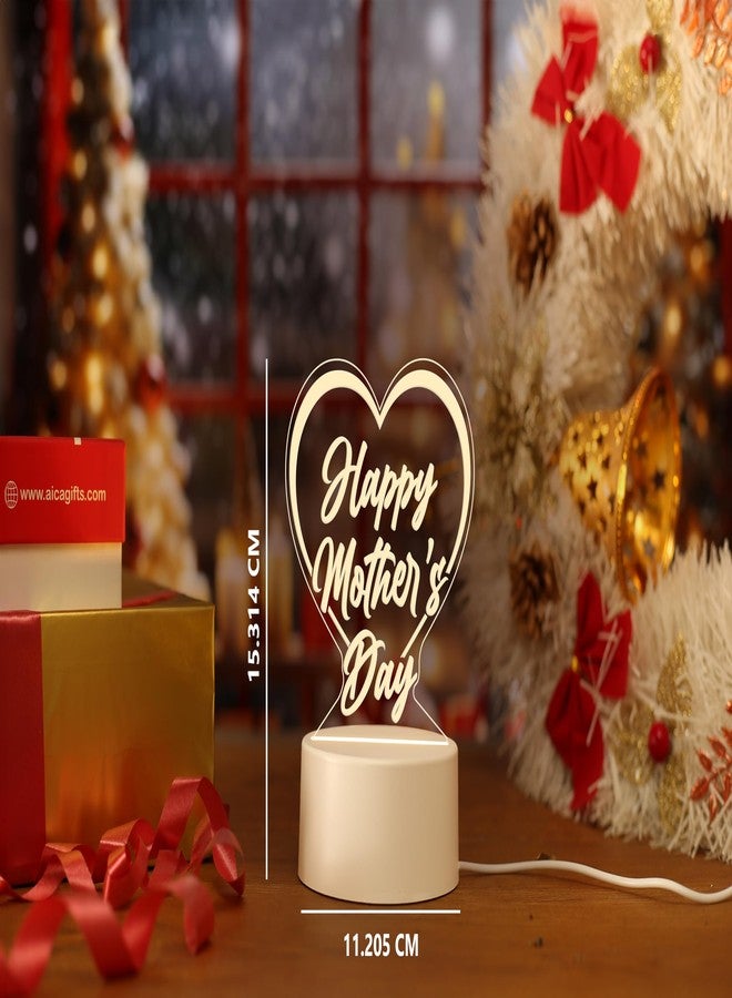 AICA Happy Mother Day LED Lamp (White Base) | Happy Mother�s Day Gifts for Mom Mummy Mother in Law Maa Amma | Best Gift for Mom - Image 4