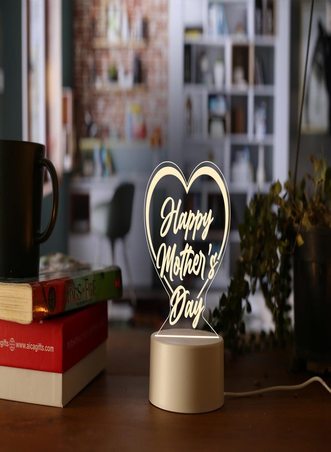 AICA Happy Mother Day LED Lamp (White Base) | Happy Mother�s Day Gifts for Mom Mummy Mother in Law Maa Amma | Best Gift for Mom - Image 1