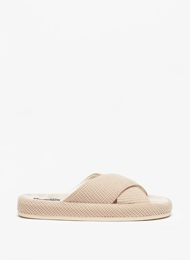 DUCHINI Men Textured Bedroom Slide Slippers